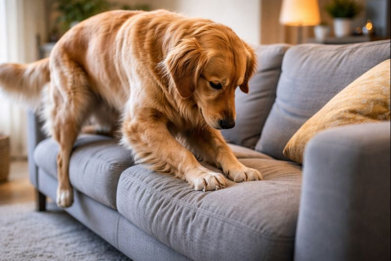Why does my dog scratch the sofa? Instinct, frustration or anxiety
