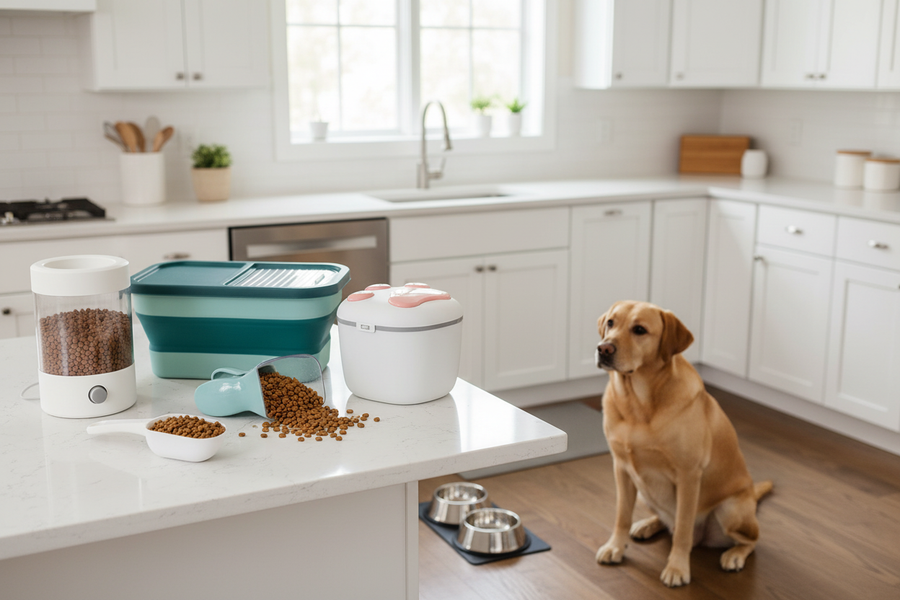 Dog food storage container