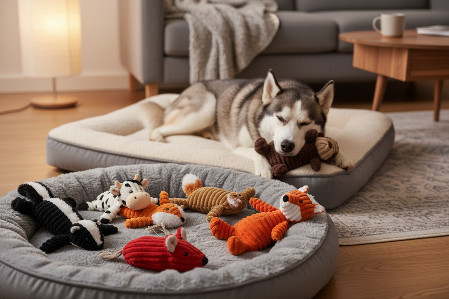 Plush dog toys for large dogs
