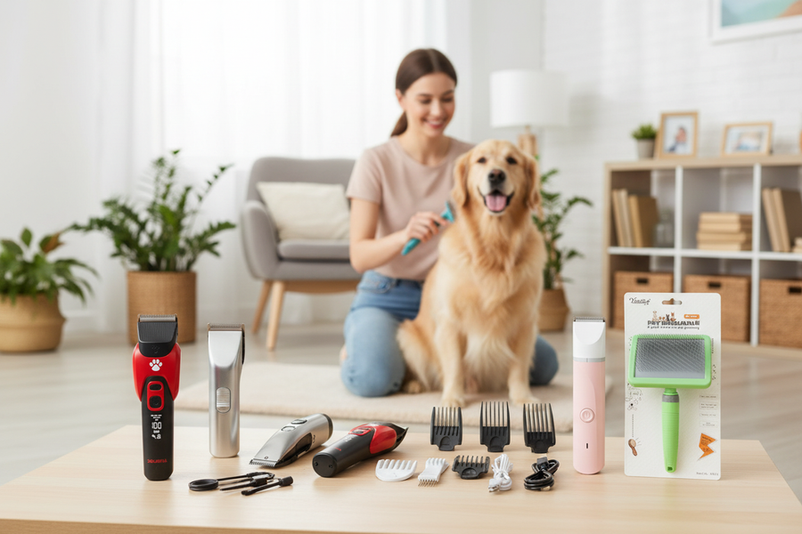 Dog grooming brush