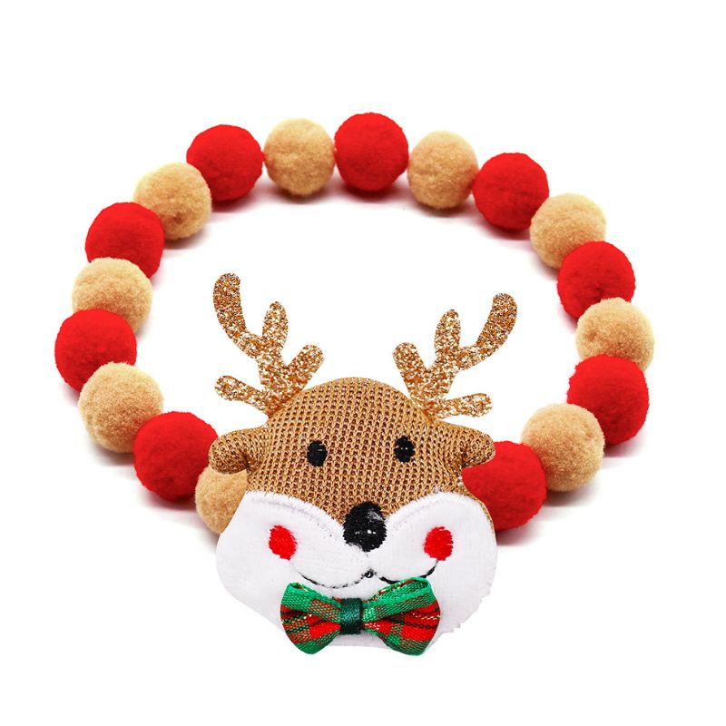Christmas Pompom Dog Collar for Big Dogs - BigDog Accessories™