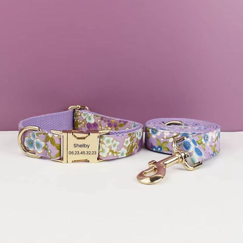 Personalised Floral Dog Collar - BigDog Accessories™
