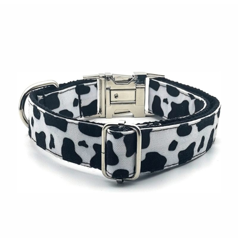 Personalised cow-pattern dog collar for big dogs - BigDog Accessories™