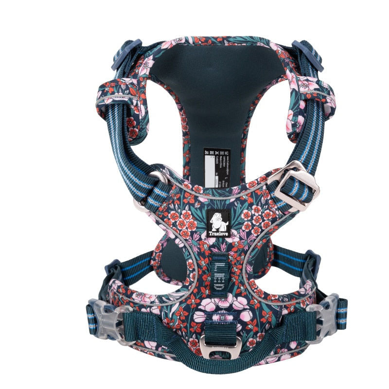 True Love Floral Dog Harness for Big Dogs - BigDog Accessories™