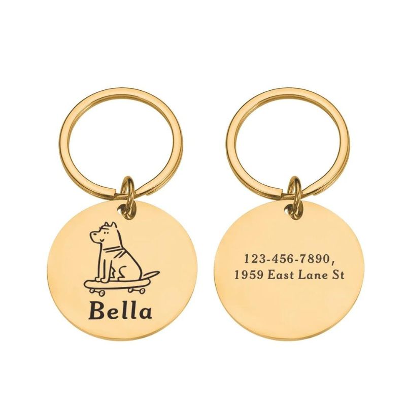 Skateboard Dog ID Tag for Big Dogs - BigDog Accessories™