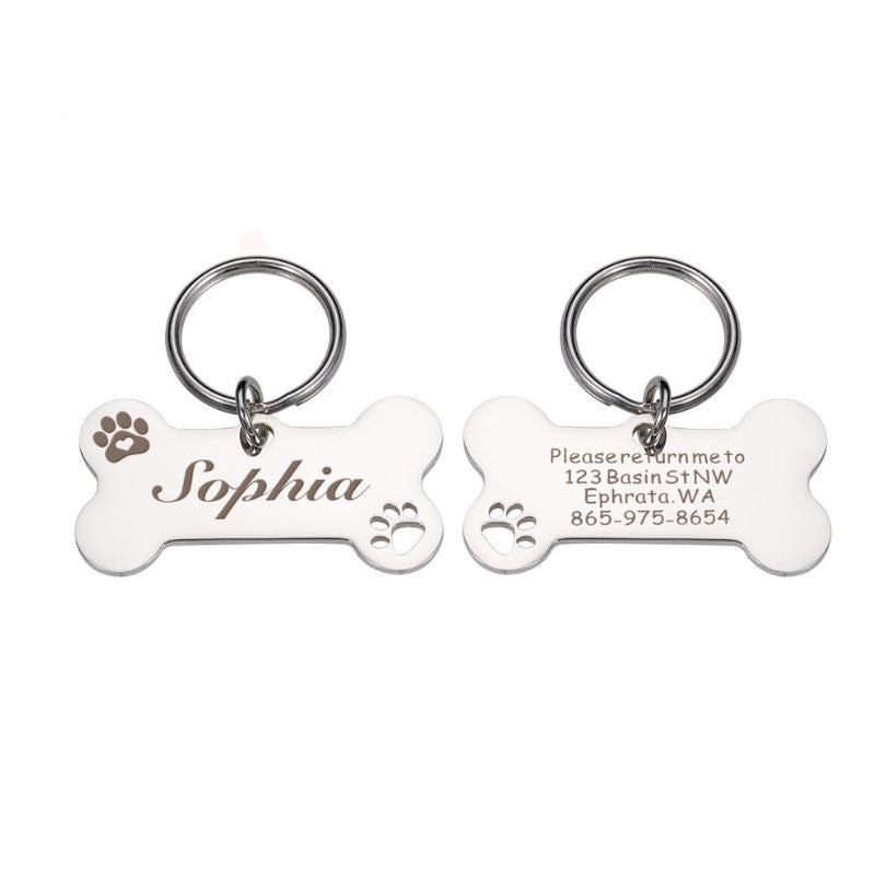 Bone-shaped dog ID tag - BigDog Accessories™