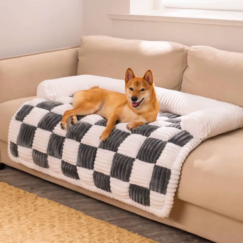 Checked dog bed for large dogs - BigDog Accessories™