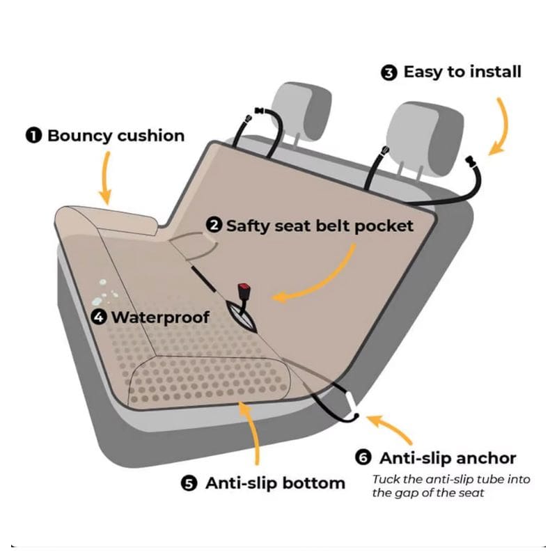 Comfortable dog car bed for large dogs - BigDog Accessories™