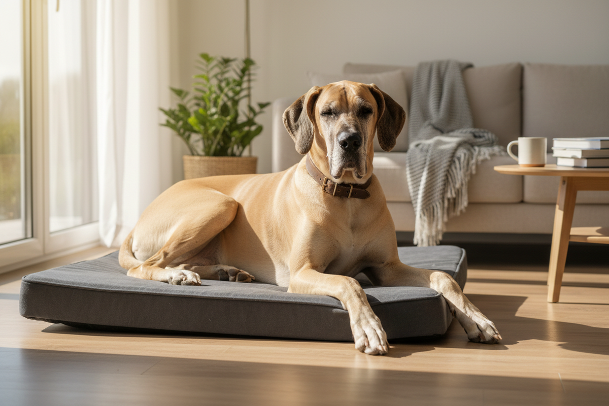 Large dog in home setting